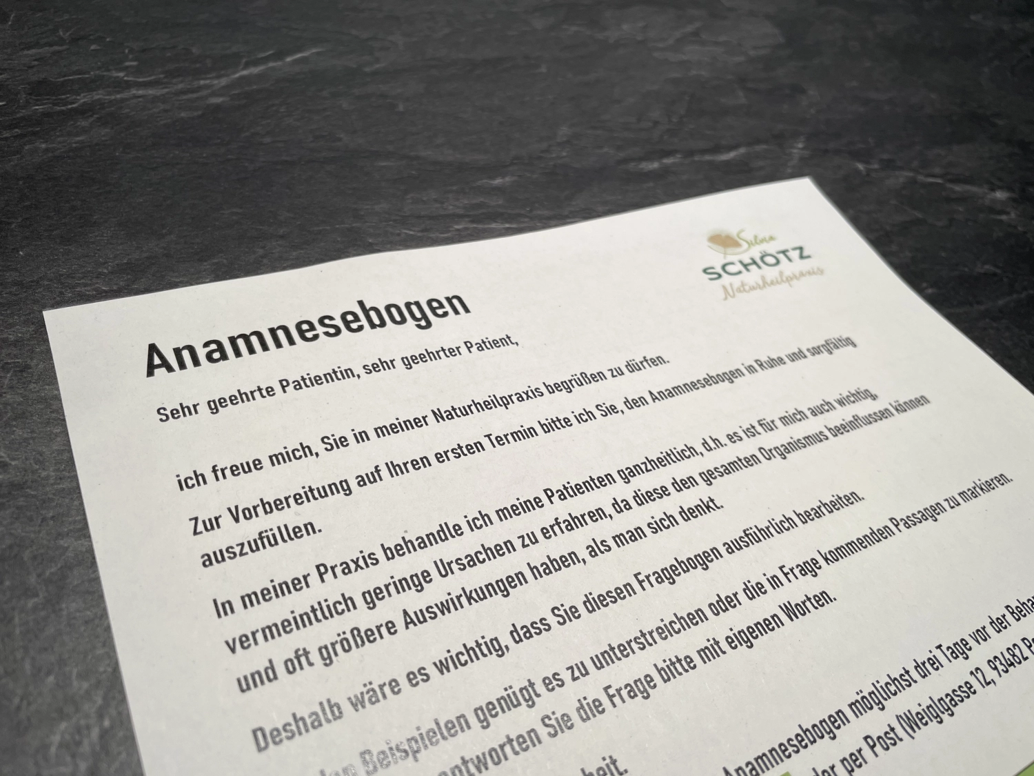 Anamnesebogen